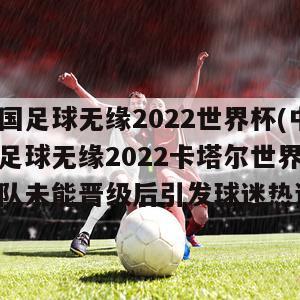 中国足球无缘2022世界杯(中国足球无缘2022卡塔尔世界杯球队未能晋级后引发球迷热议)