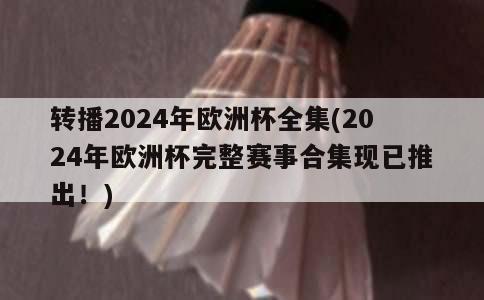 转播2024年欧洲杯全集(2024年欧洲杯完整赛事合集现已推出！)