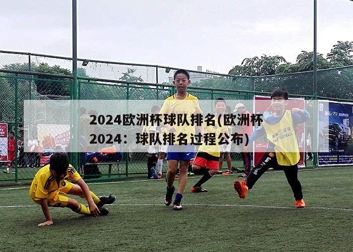 2024欧洲杯球队排名(欧洲杯2024：球队排名过程公布)