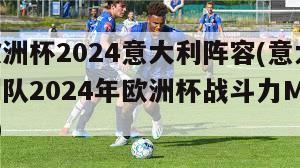 欧洲杯2024意大利阵容(意大利队2024年欧洲杯战斗力MAX)