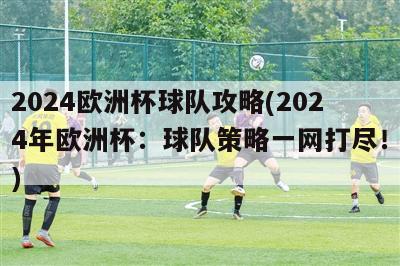 2024欧洲杯球队攻略(2024年欧洲杯：球队策略一网打尽！)